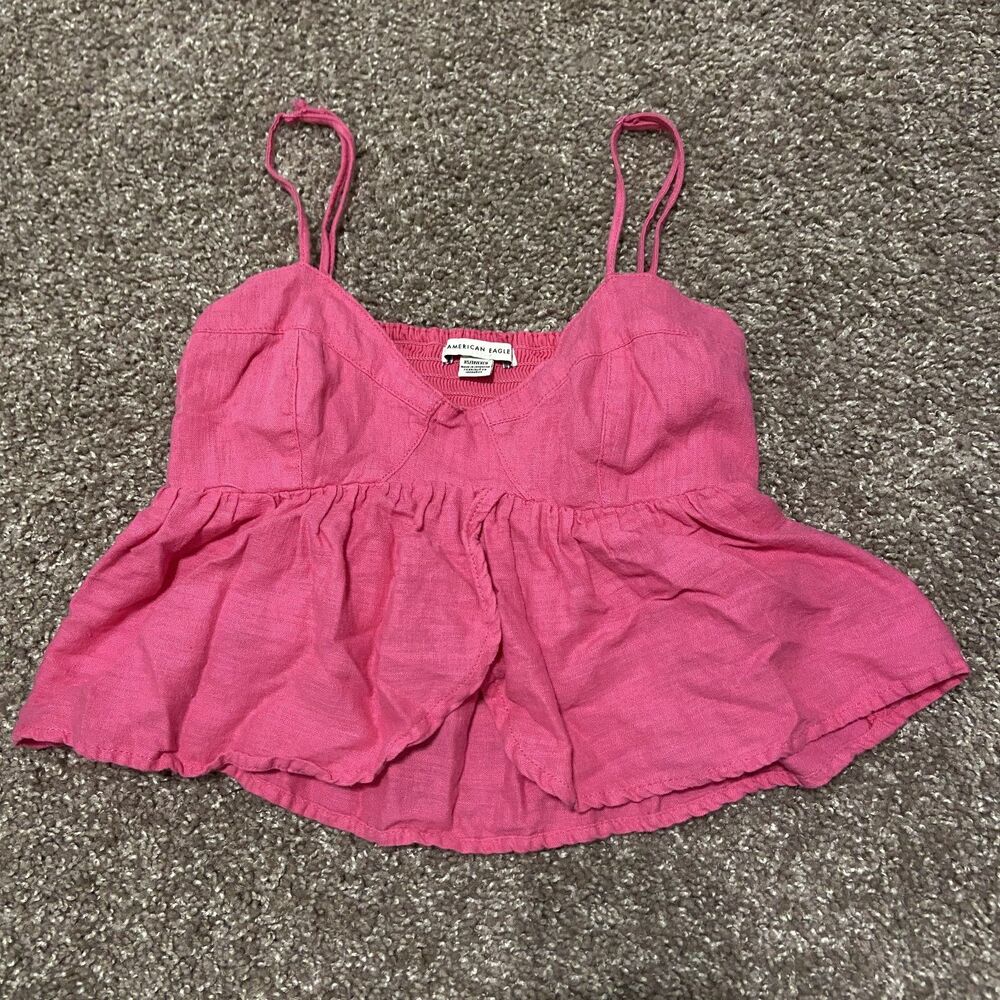 Hot Pink American Eagle Cropped Tank - Size XS